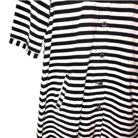 Marimekko Striped Button Front Tunic Dress - Picture 2 of 7